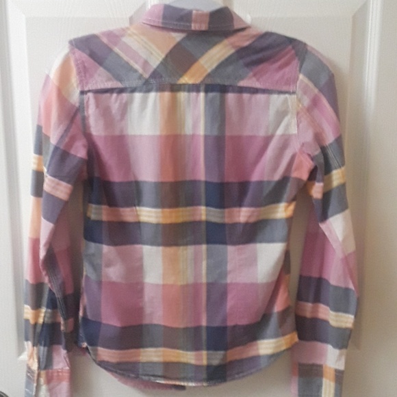 American Eagle XS Plaid button down 100% c… - Picture 2 of 8